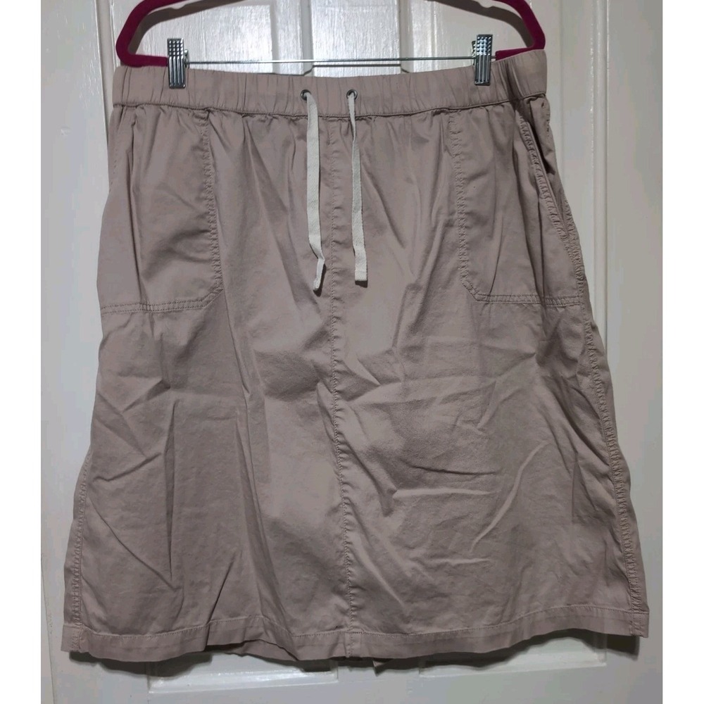 Pact Daily Twill Skirt Beige A Line Organic Cotton Casual Woman's XXXL(1659)G